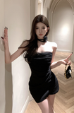 Elegant Strapless White Mini Dress with Ruched Fabric