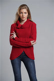 CLASSY HIGH-NECKED LONG-SLEEVED LOOSE CARDIGAN SWEATER