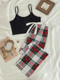 FASHION THIN SUSPENDER PANT TWO-PIECE SUIT