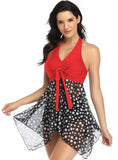 SEXY CROSS-LACE GAUZE SKIRT BIKINI