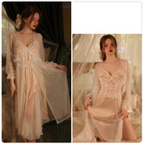 FASHION SLING GAUZE BOW NIGHTDRESS