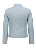 BOW SHORT LONG SLEEVE DENIM JACKET