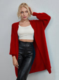 FASHION SOLID COLOR MEDIUM AND LARGE CARDIGAN SWEATER