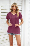 V-NECK LOOSE PULLOVER T-SHIRT