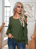 FASHION BUTTON LONG SLEEVE KNITTED PULLOVER SWEATER