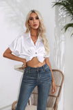 SATIN SHORT-SLEEVED SHIRT