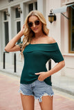 FASHION SOLID COLOR SLIM SHORT-SLEEVED SWEATER