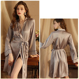 FASHION SEXY WOMEN SILK NIGHTGOWN