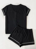 CLASSY SHORT SLEEVE SUMMER PAJAMAS SUIT