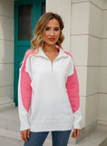 Pullover Zipper Loose Lapel Pullover Sweater