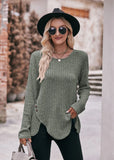 Round Neck Pit Long Sleeve T-shirt
