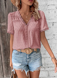 2023V-NECK SOLID COLOR BLOUSE SHIRTS