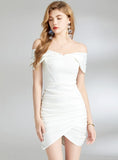 ELASTIC TUBE TOP OFF THE SHOULDER DRESS