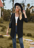 SOLID COLOR LOOSE LONG SLEEVE POCKET TOP