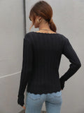 FASHION SOLID COLOR BUTTON PULLOVER SWEATER