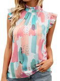 LOOSE AND CASUAL PRINTED SLEEVELESS SHIRT