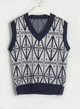 CLASSY FASHION GEOMETRIC SWEATER VEST