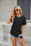 SOLID COLOR SHORT-SLEEVED ROUND NECK T-SHIRT