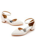 4 CM LOW-HEELED POINTED SANDALS
