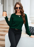 FASHION CASUAL LONG-SLEEVED ROUND NECK PULLOVER SWEATER