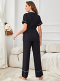 FASHION SHORT-SLEEVED BATHROBE HOME SUIT