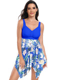 SPLIT SWIMSUIT BELLY-COVERING SLIM PRINTED BIKINI