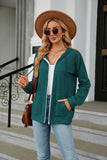 LOOSE LONG SLEEVE ZIPPER POCKET COAT