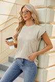 SOLID COLOR ROUND NECK SHORT SLEEVE T-SHIRT