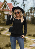 SOLID COLOR LOOSE LONG SLEEVE T-SHIRT