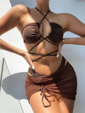 Three-piece Split Bikini Swimsuit