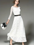 Elegant  3/4 Sleeve Lace Party Casual Dress
