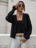 FASHION LOOSE TWISTED ROPE BRAIDED SWEATER TWO-PIECE SUIT