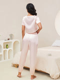 FASHION SILK-LIKE SHORT TOP TROUSERS SUIT