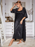FASHION SLING LONG-SLEEVED NIGHTGOWN SUIT
