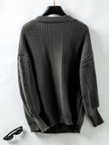 Twisted Vintage Single-breasted Loose Sweater