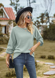 ROUND NECK STITCHING LONG SLEEVE T-SHIRT