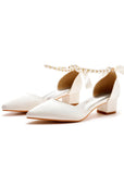 4 CM POINTED THICK HEEL SANDALS