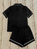FASHION SHORT SLEEVE SHIRT SHORTS SUMMER PAJAMAS