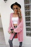 Loose Cardigan Solid Color Knitted Jacket