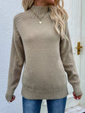 CLASSY SOLID COLOR TURTLENECK PULLOVER LOOSE SWEATER