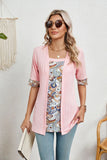 PRINTED FAKE TWO-PIECE SHIRT T-SHIRT