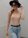 FASHION SOLID COLOR BUTTON PULLOVER SWEATER