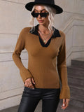 CLASSY TURTLENECK FLARED SLEEVES SWEATER