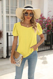 SOLID COLOR BUBBLE SHORT SLEEVE T-SHIRT