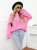 FASHION LARGE-SIZE PULLOVER KNITTED SWEATER