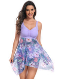 SPLIT SWIMSUIT BELLY-COVERING SLIM PRINTED BIKINI