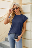SOLID COLOR ROUND NECK SHORT SLEEVE T-SHIRT