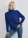 FASHION PURE COLOR SIMPLE FASHION TURTLE NECK SWEATER