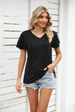 V-NECK LOOSE PULLOVER T-SHIRT