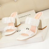 THICK TRANSPARENT POLKA DOTS SLIPPERS